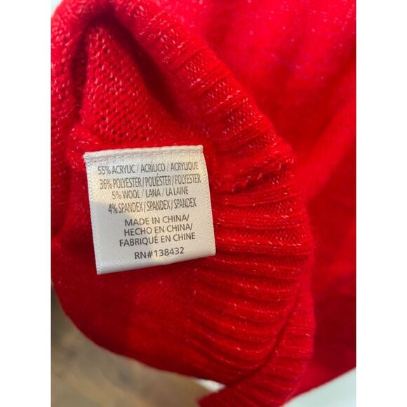 ModCloth Red Mock Neck Pullover Sweater Red Holiday Women's Size 1X NWT - Picture 5 of 5